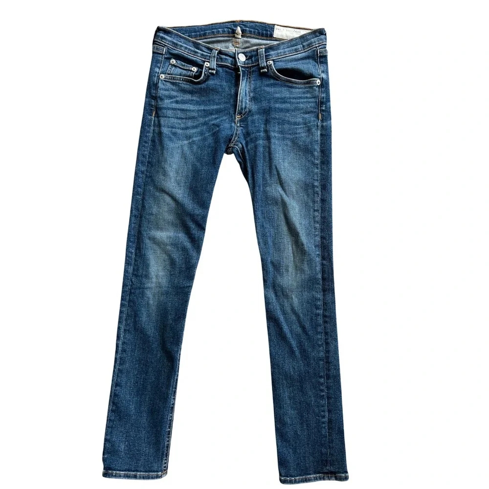 Rag & Bone JEAN Capri Skinny Jeans Dark Indigo Wash‎ Size 27 Made in USA